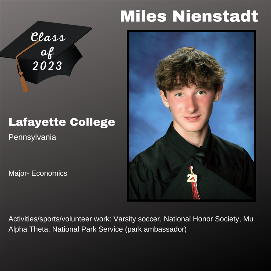 Top 25 Grad, Miles Nienstadt